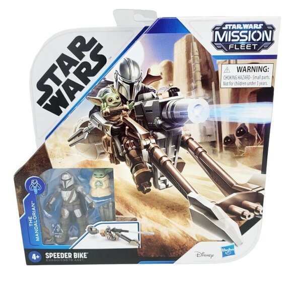 Hasbro Disney Star Wars Mission Fleet Mandalorian And The Child Speeder Bike New - Picture 1 of 7
